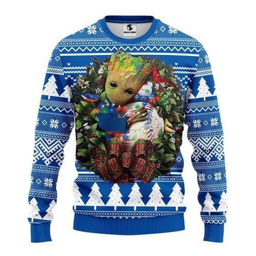 Los Angeles Dodgers Groot Hug For Unisex Ugly Christmas Sweater Los Angeles Dodgers Groot Hug For Unisex Ugly Christmas Sweater