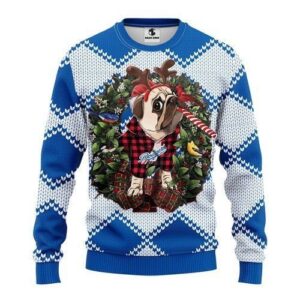 Los Angeles Dodgers Pug Dog Ugly Christmas Sweater