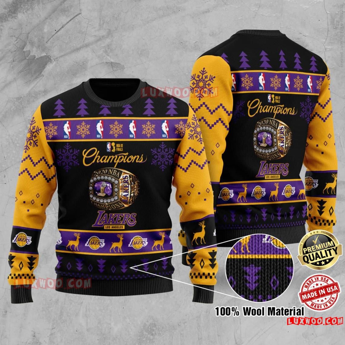 Los Angeles Lakers Champions La Laker For Unisex Ugly Christmas Sweater Los Angeles Lakers Champions La Laker For Unisex Ugly Christmas Sweater