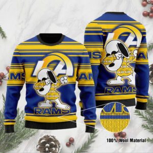 Los Angeles Rams D Full Printed Sweater Shirt For Football Fan NFL Jersey Ugly Christmas Sweater