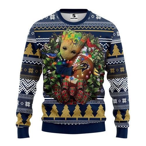 Los Angeles Rams Groot Hug Ugly Christmas Sweater Los Angeles Rams Groot Hug Ugly Christmas Sweater