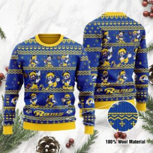Los Angeles Rams Mickey Mouse Ugly Christmas Sweater
