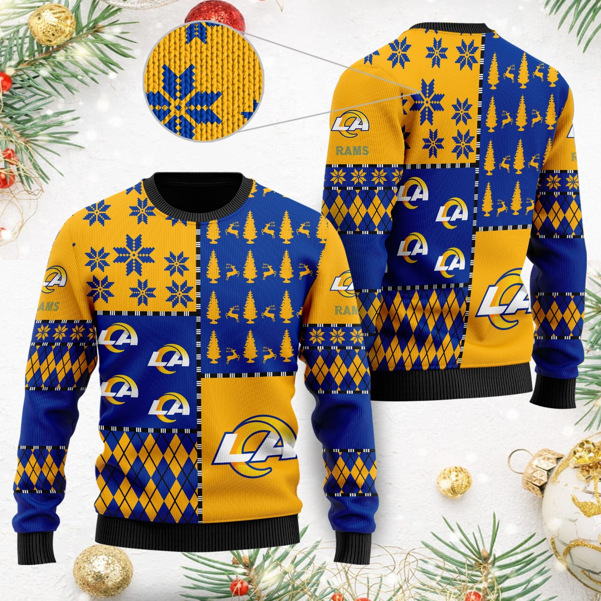 Los Angeles Rams Ugly Christmas Sweaters Best Christmas Gift For Rams Fans Los Angeles Rams Ugly Christmas Sweaters Best Christmas Gift For Rams Fans