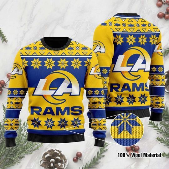 Los Angeles Rams Wool Christmas For Fans Ugly Christmas Sweater Los Angeles Rams Wool Christmas For Fans Ugly Christmas Sweater