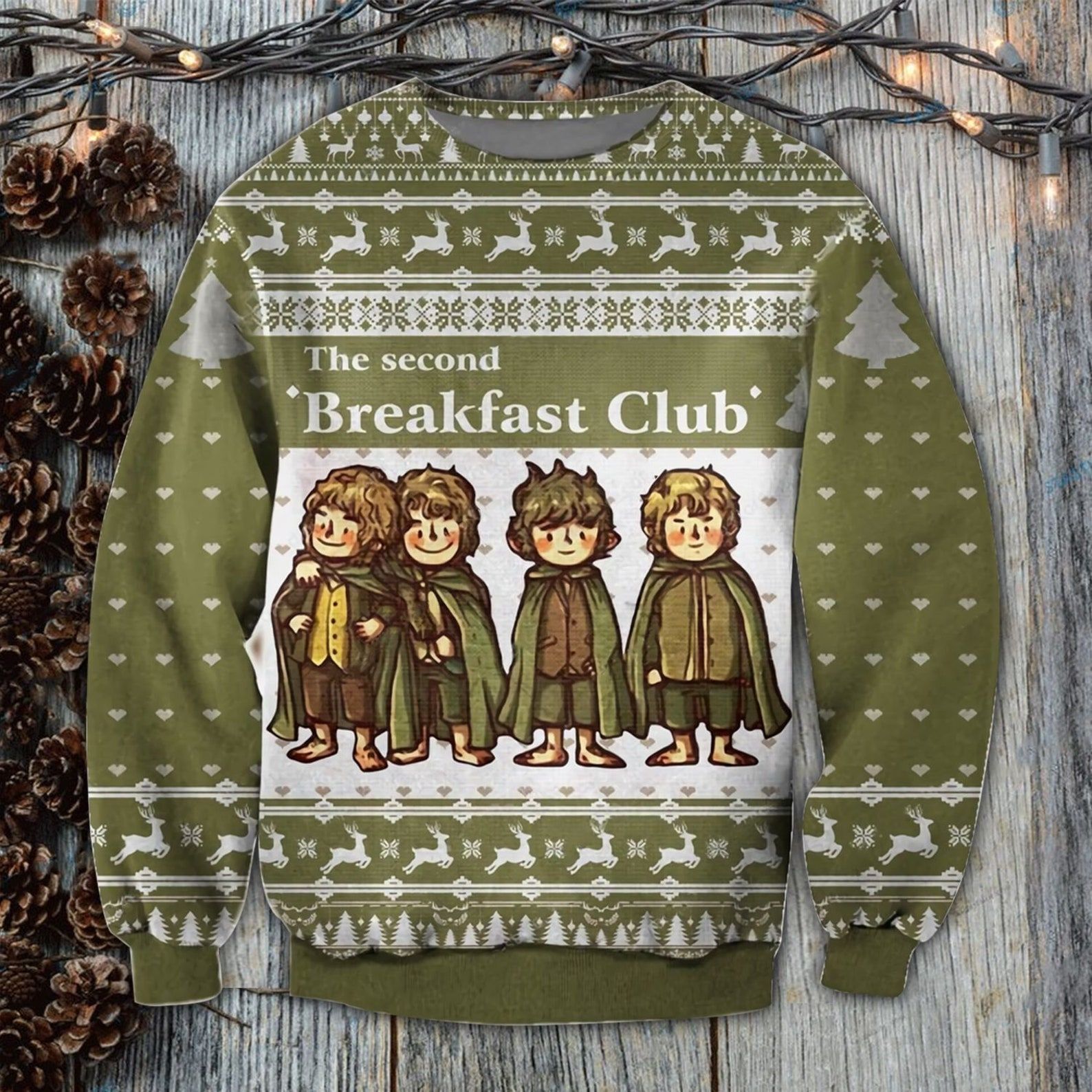 Lotr Second Breakfast Club Ugly Christmas Sweater Lotr Second Breakfast Club Ugly Christmas Sweater