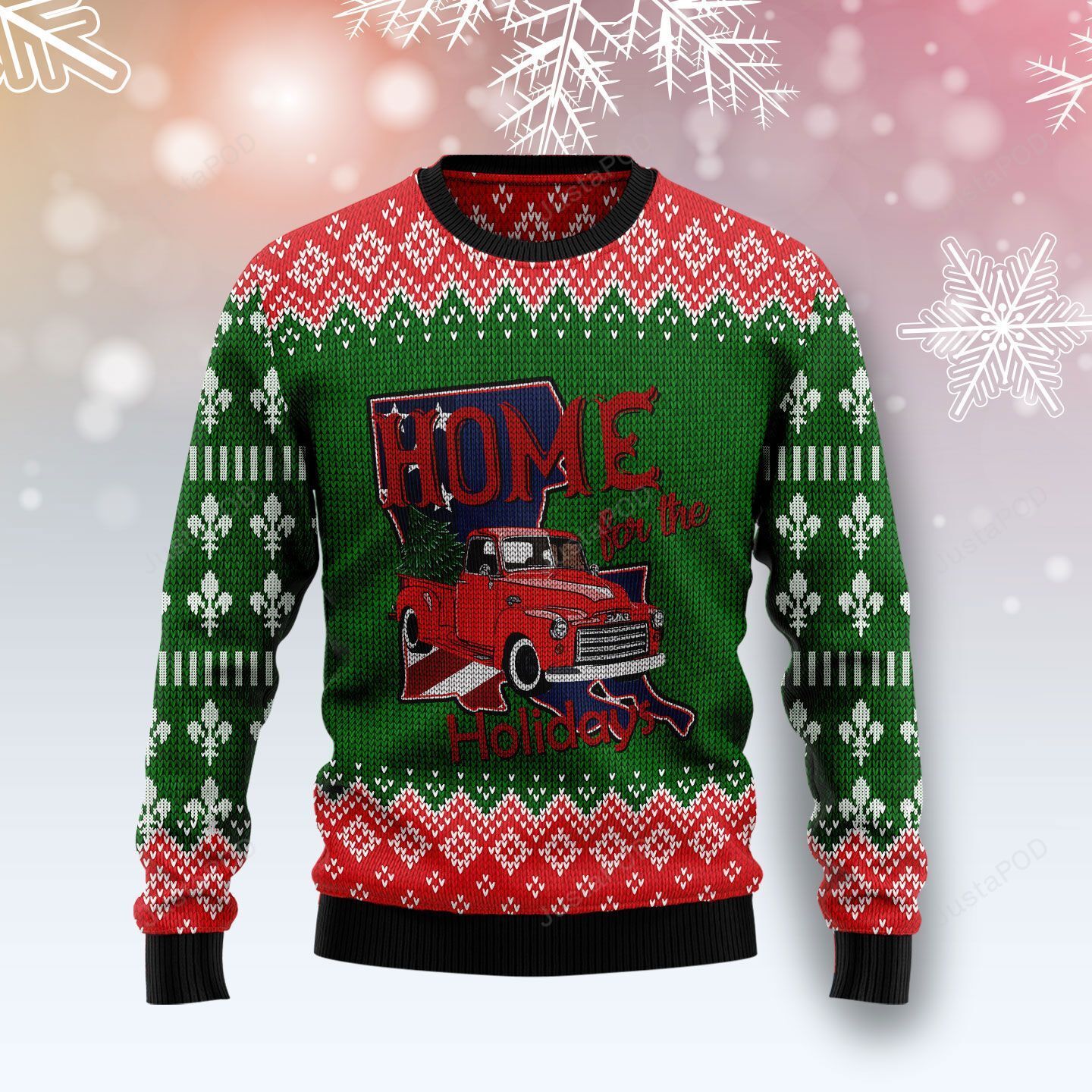 Louisiana Home For Christmas ? All Over Print Christmas Ugly Sweater Louisiana Home For Christmas ? All Over Print Christmas Ugly Sweater