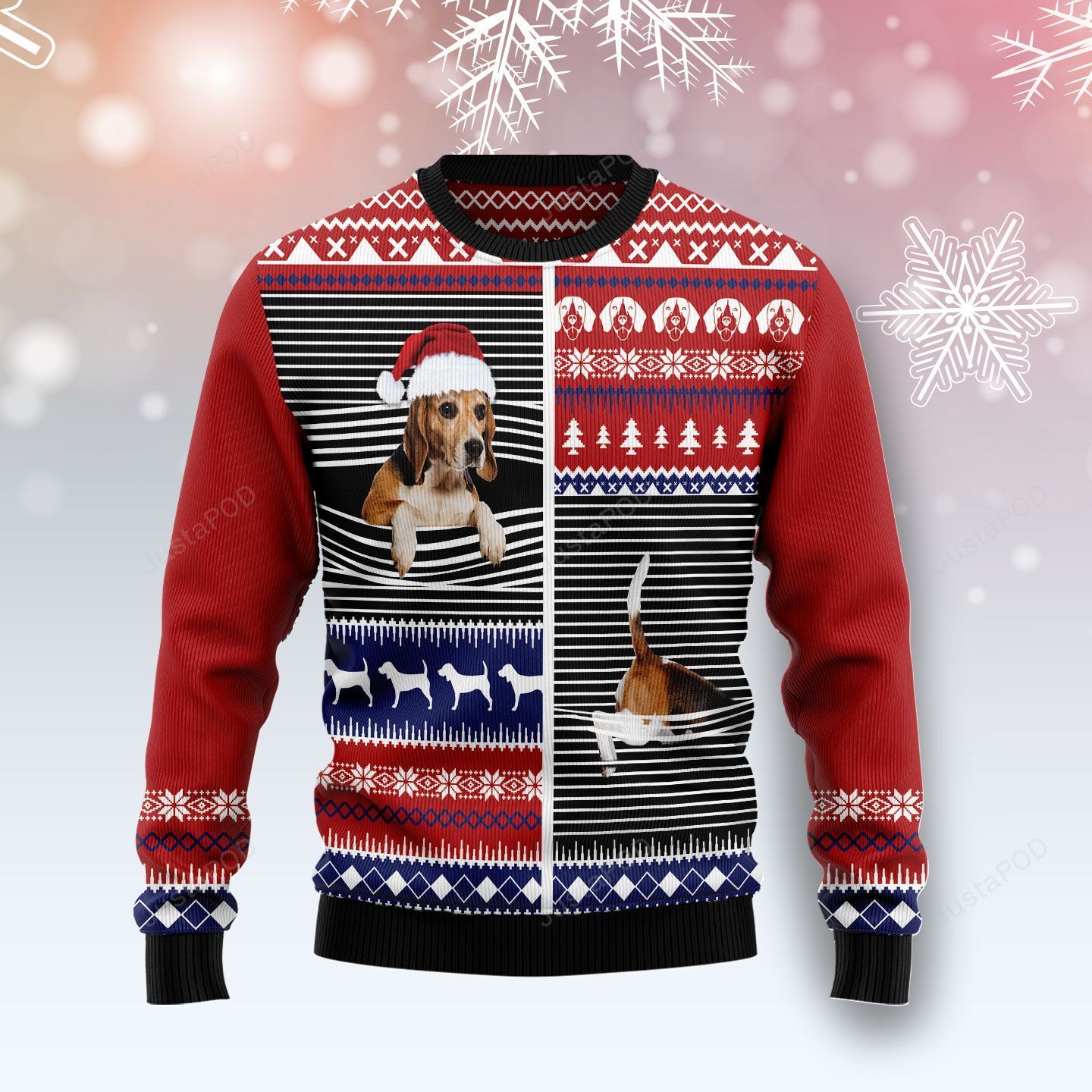 Lovely Beagle Ugly Christmas Sweater Lovely Beagle Ugly Christmas Sweater