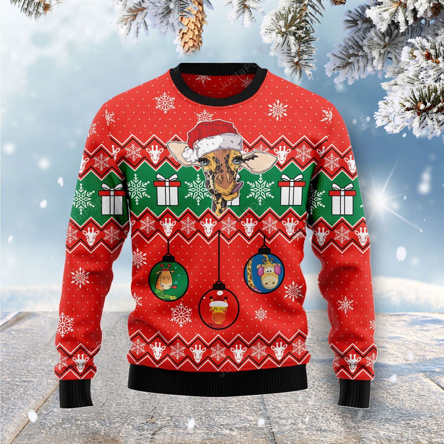 Lovely Giraffe Ugly Christmas Sweater Lovely Giraffe Ugly Christmas Sweater