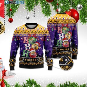 LSU Tigers Ho Ho Ho 3D Print Christmas Wool Sweater