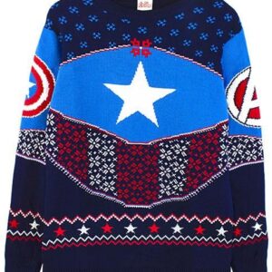 Marvel Captain America Shield Ugly Christmas Sweater