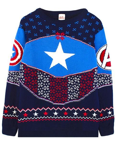 Marvel Captain America Shield Ugly Christmas Sweater Marvel Captain America Shield Ugly Christmas Sweater