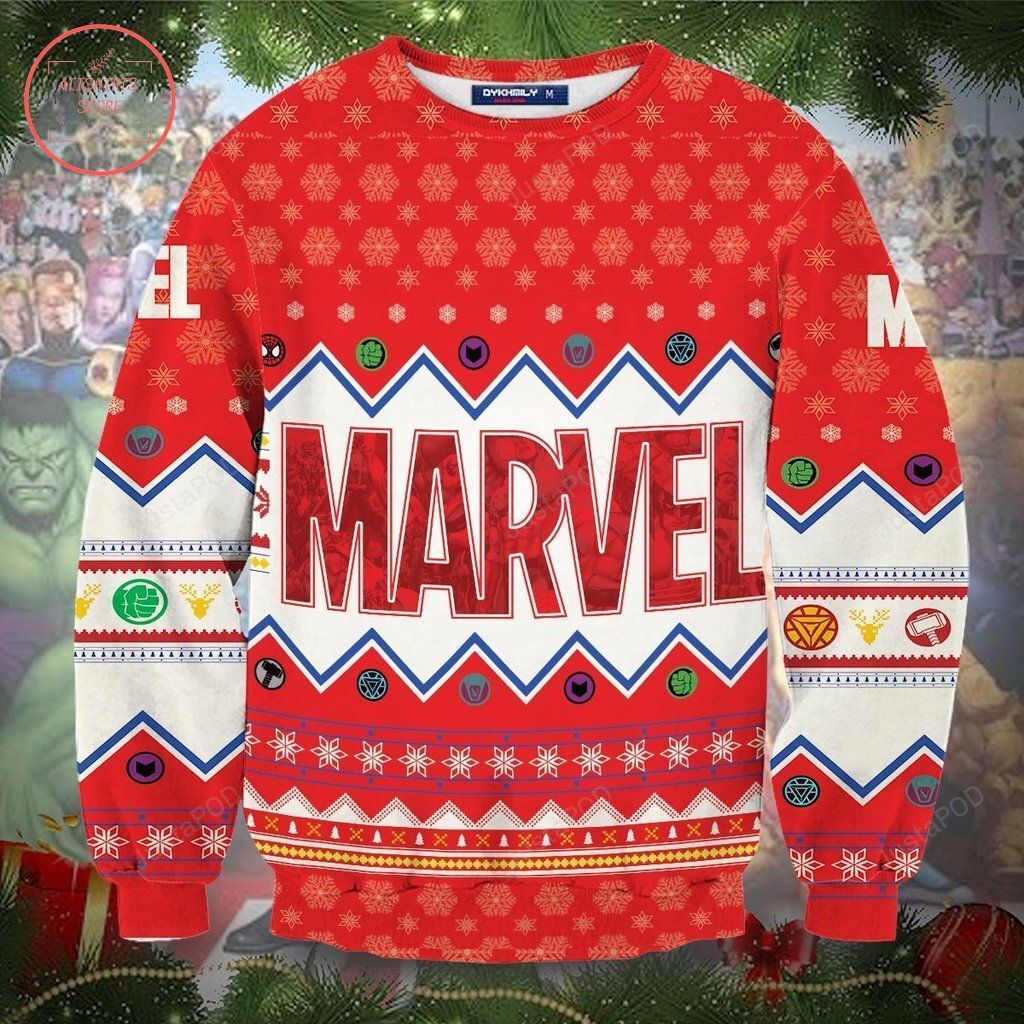 Marvel Christmas Unisex Ugly Christmas Sweater Marvel Christmas Unisex Ugly Christmas Sweater