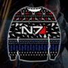 Mass Effect N7 Knitting Pattern For Unisex Ugly Christmas Sweater