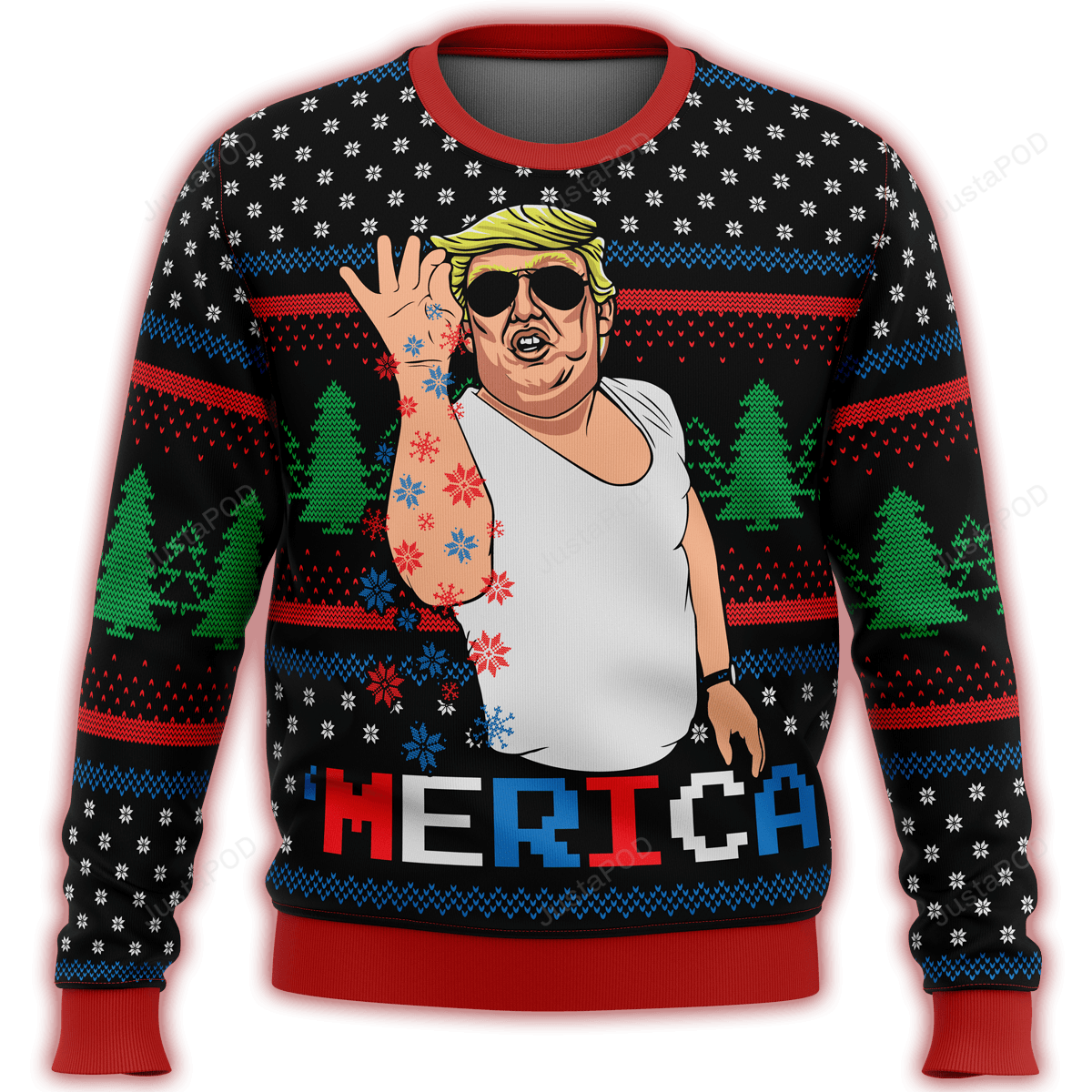 Merica Premium Ugly Christmas Sweater Merica Premium Ugly Christmas Sweater
