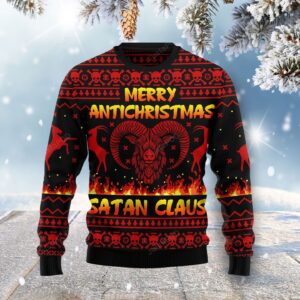 Merry Antichristmas Satan Claus Ugly Christmas Sweater
