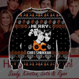 Merry Chrismukka Knitting Pattern 3d Print Ugly Christmas Sweater