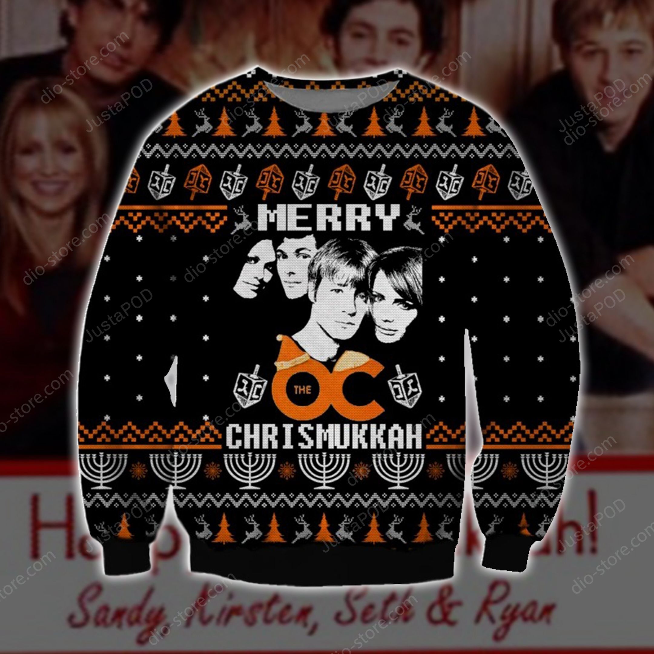 Merry Chrismukka Knitting Pattern 3d Print Ugly Christmas Sweater Merry Chrismukka Knitting Pattern 3d Print Ugly Christmas Sweater