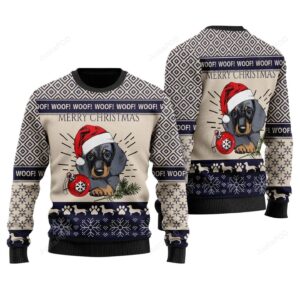 Merry Christmas Dachshund Ugly Christmas Sweater