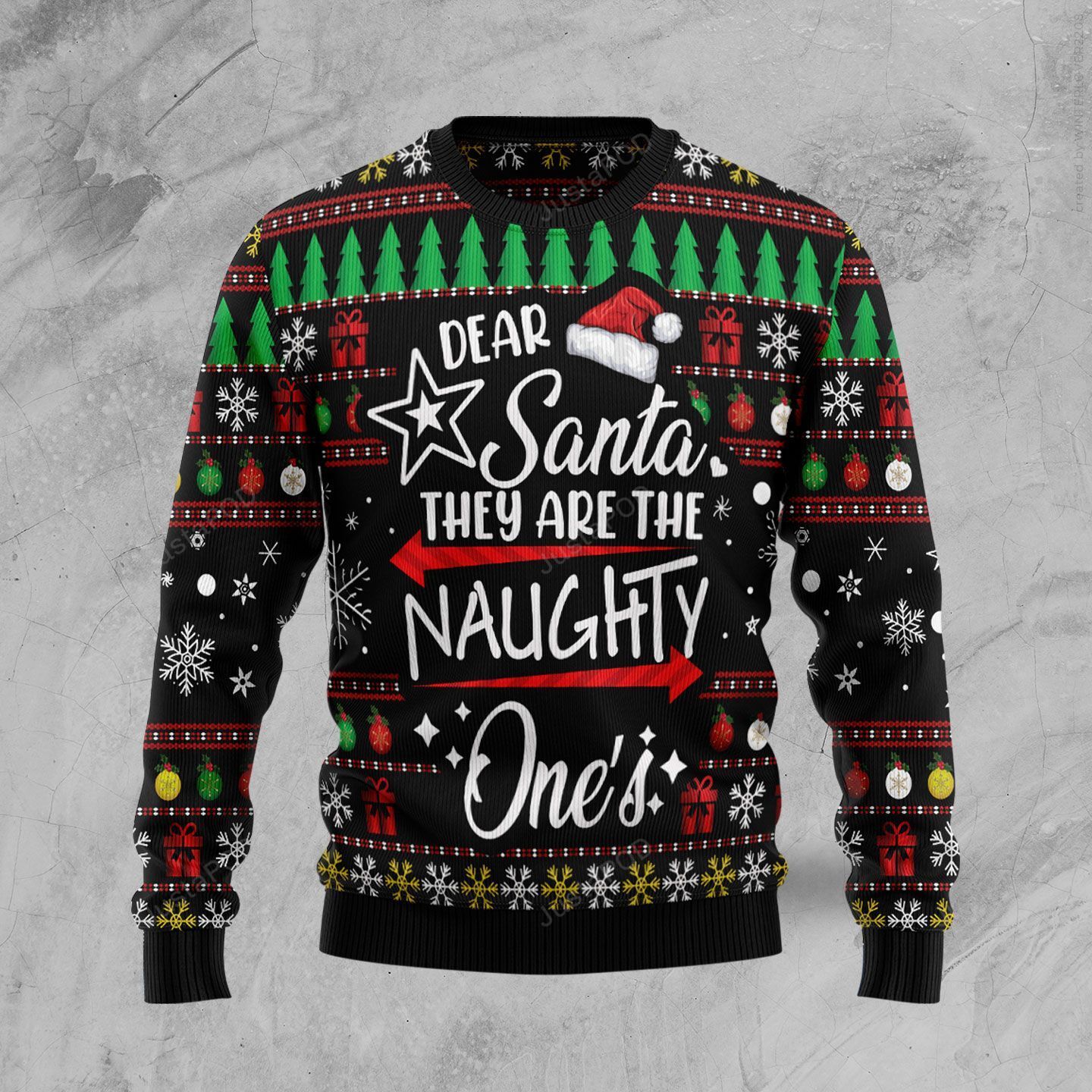 Merry Christmas Dear Santa They Are Naughty One?s Ugly Christmas Sweater Merry Christmas Dear Santa They Are Naughty One?s Ugly Christmas Sweater