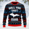 Merry Christmas Gearhomies Bidden Will You Shut Up Man Ugly Christmas Sweater