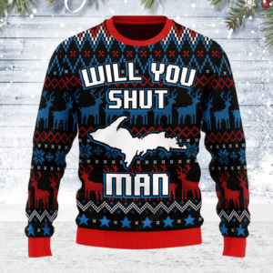 Merry Christmas Gearhomies Bidden Will You Shut Up Man Ugly Christmas Sweater