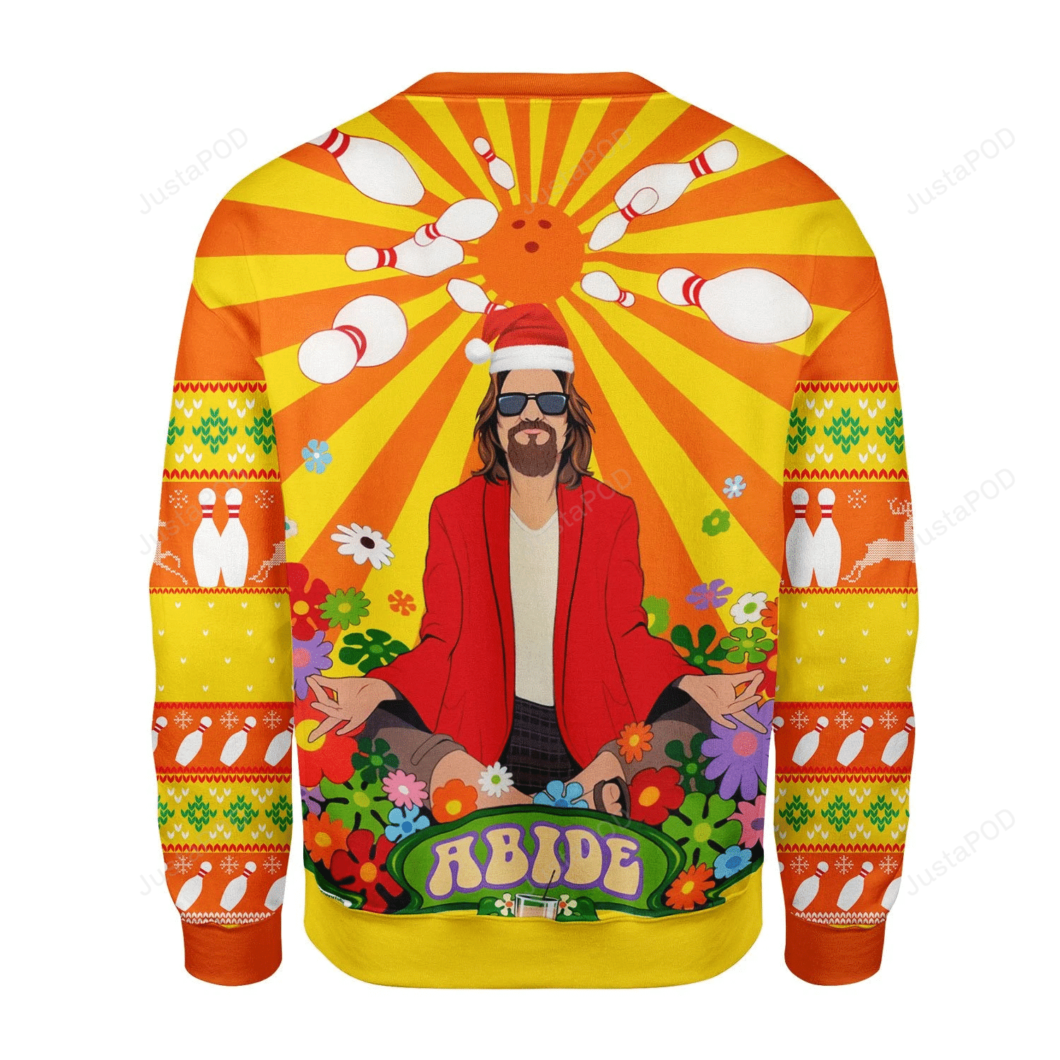 Merry Christmas Gearhomies Big Lebowski Hippie Ugly Christmas Sweater Merry Christmas Gearhomies Big Lebowski Hippie Ugly Christmas Sweater