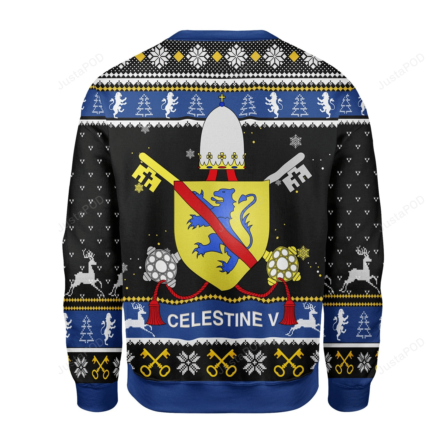 Merry Christmas Gearhomies Celestine V Coat of Arms Ugly Christmas Sweater Merry Christmas Gearhomies Celestine V Coat of Arms Ugly Christmas Sweater