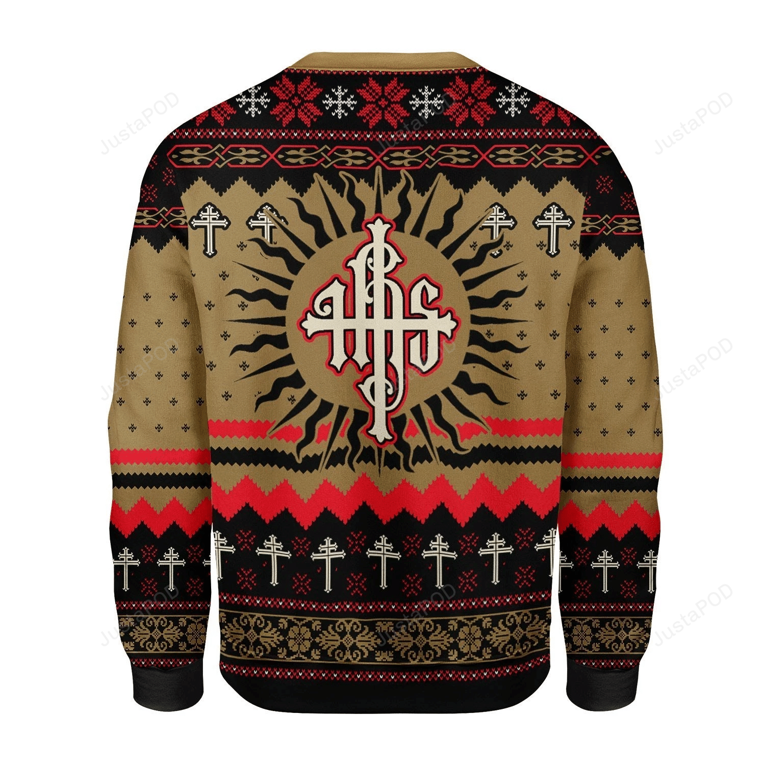 Merry Christmas Gearhomies IHS Christogram Ugly Christmas Sweater Merry Christmas Gearhomies IHS Christogram Ugly Christmas Sweater