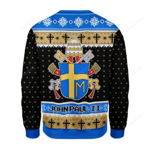 Merry Christmas Gearhomies John Paul II Coat of Arms Ugly Christmas Sweater