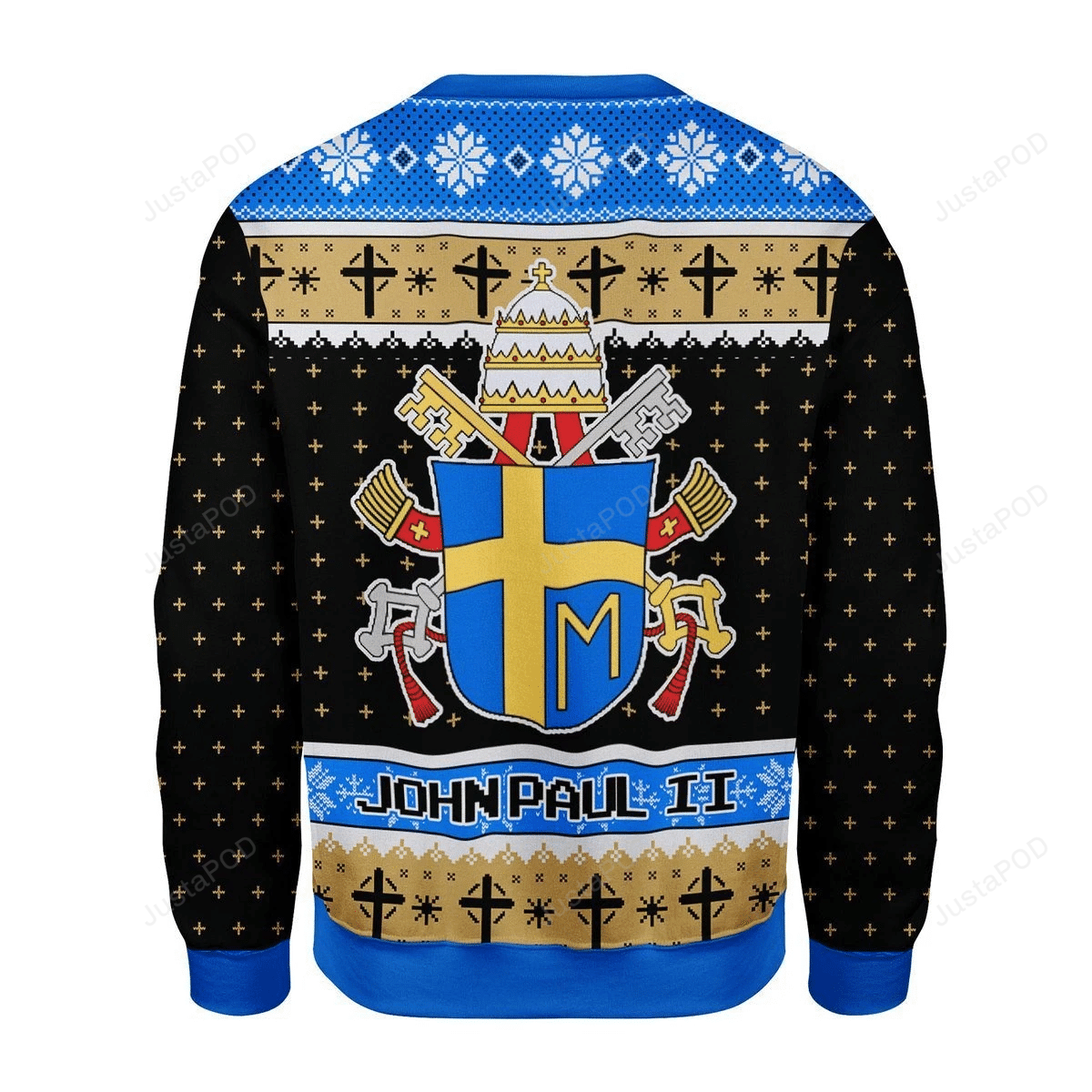 Merry Christmas Gearhomies John Paul II Coat of Arms Ugly Christmas Sweater Merry Christmas Gearhomies John Paul II Coat of Arms Ugly Christmas Sweater