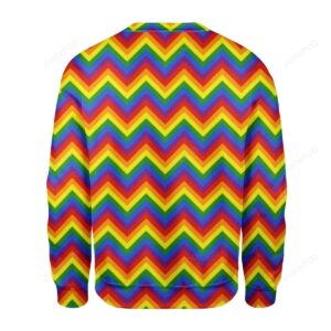 Merry Christmas Gearhomies LGBTQ+ Seamless Ugly Christmas Sweater