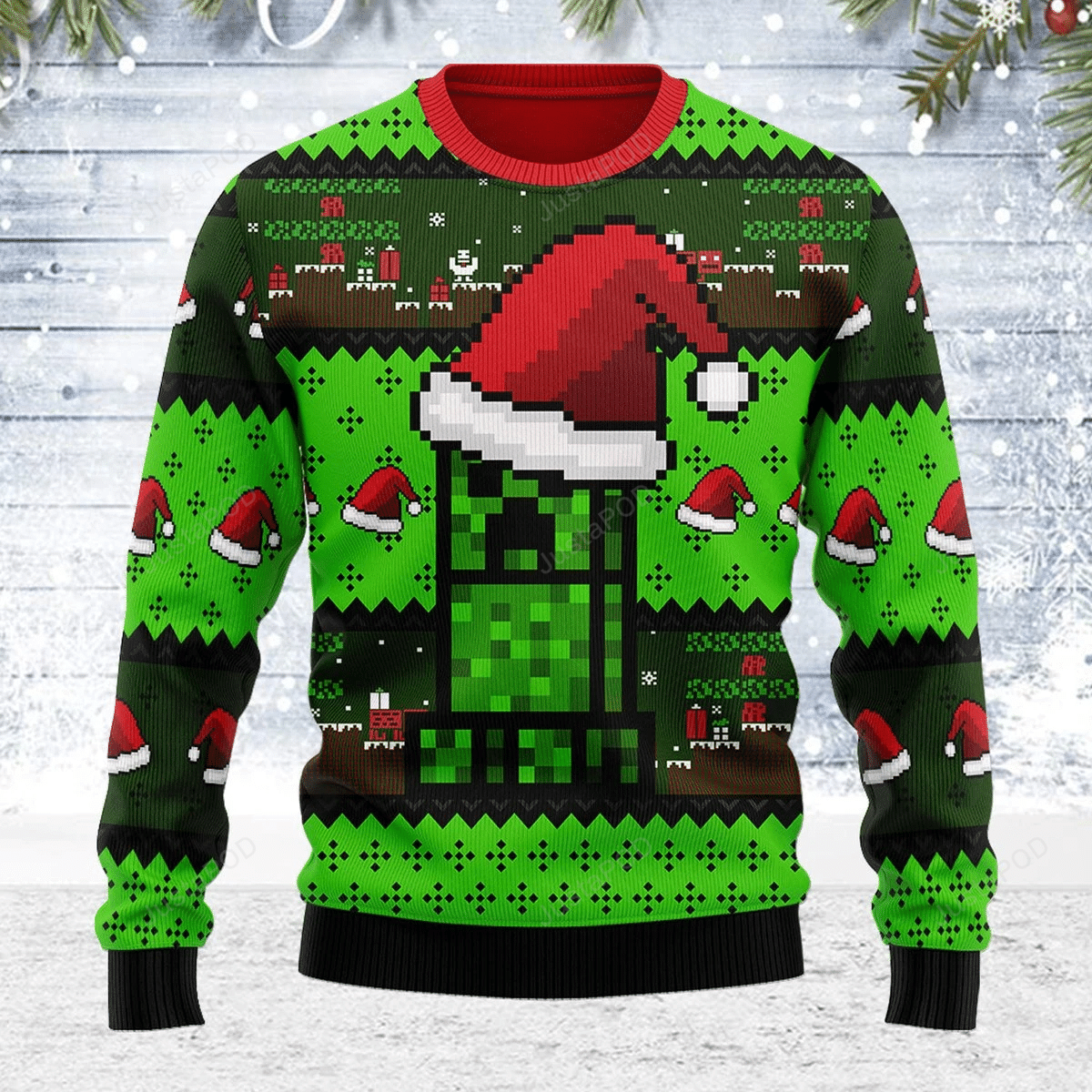 Merry Christmas Gearhomies Minecraft Ugly Christmas Sweater Merry Christmas Gearhomies Minecraft Ugly Christmas Sweater