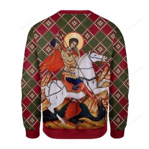Merry Christmas Gearhomies Saint George Ugly Christmas Sweater