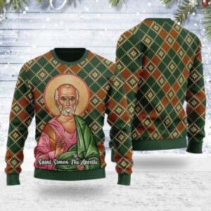Merry Christmas Gearhomies Saint Simon the Zealot Ugly Christmas Sweater