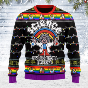 Merry Christmas Gearhomies Science LGBT Ugly Christmas Sweater