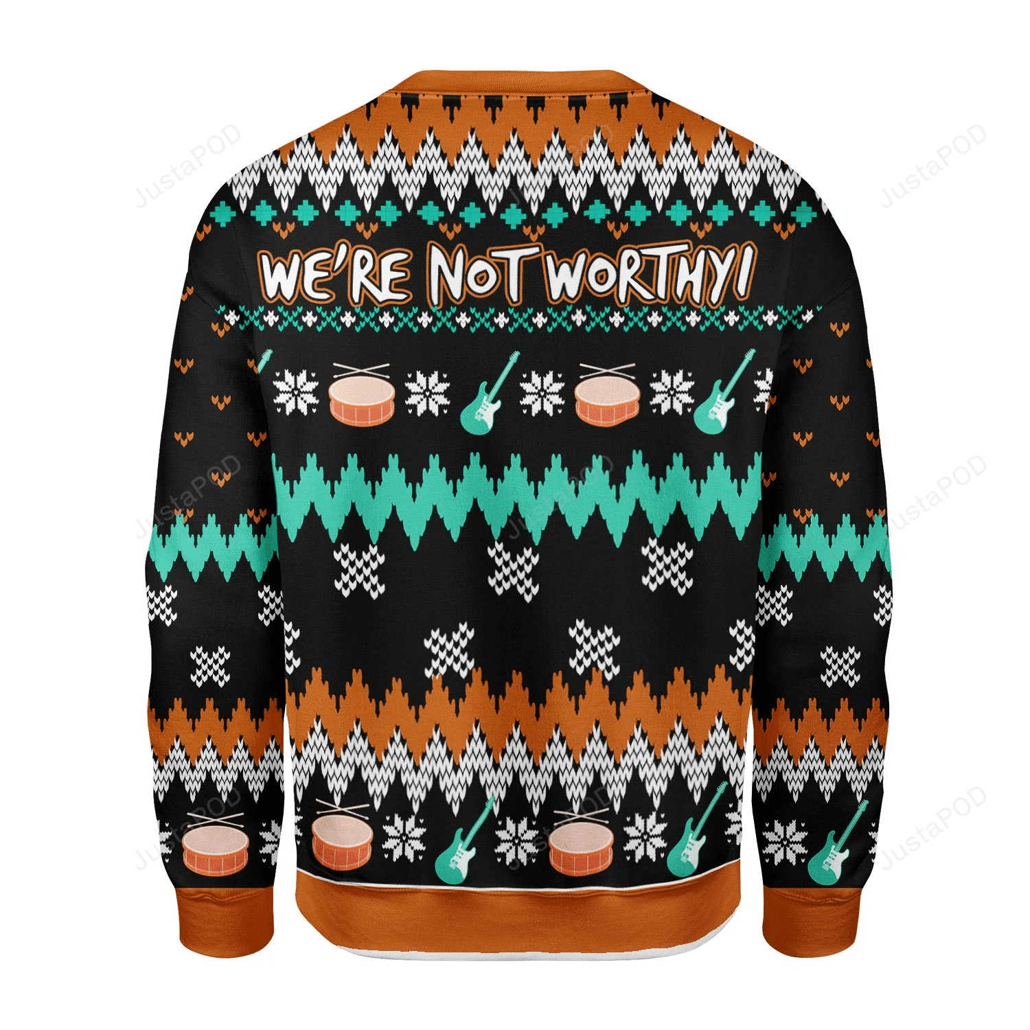 Merry Christmas Gearhomies We’re Not Worthy Ugly Christmas Sweater Merry Christmas Gearhomies We’re Not Worthy Ugly Christmas Sweater