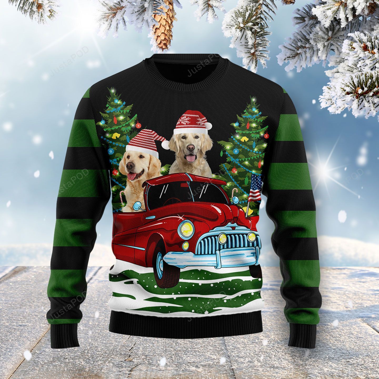Merry Christmas Golden Retriever Ugly Christmas Sweater Merry Christmas Golden Retriever Ugly Christmas Sweater