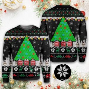 Merry Christmas Ho Ho Ho For Science Lovers Ugly Christmas Sweater
