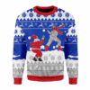 Merry Christmas Santa And Jesus Playing Snowball For Unisex Ugly Christmas Sweater