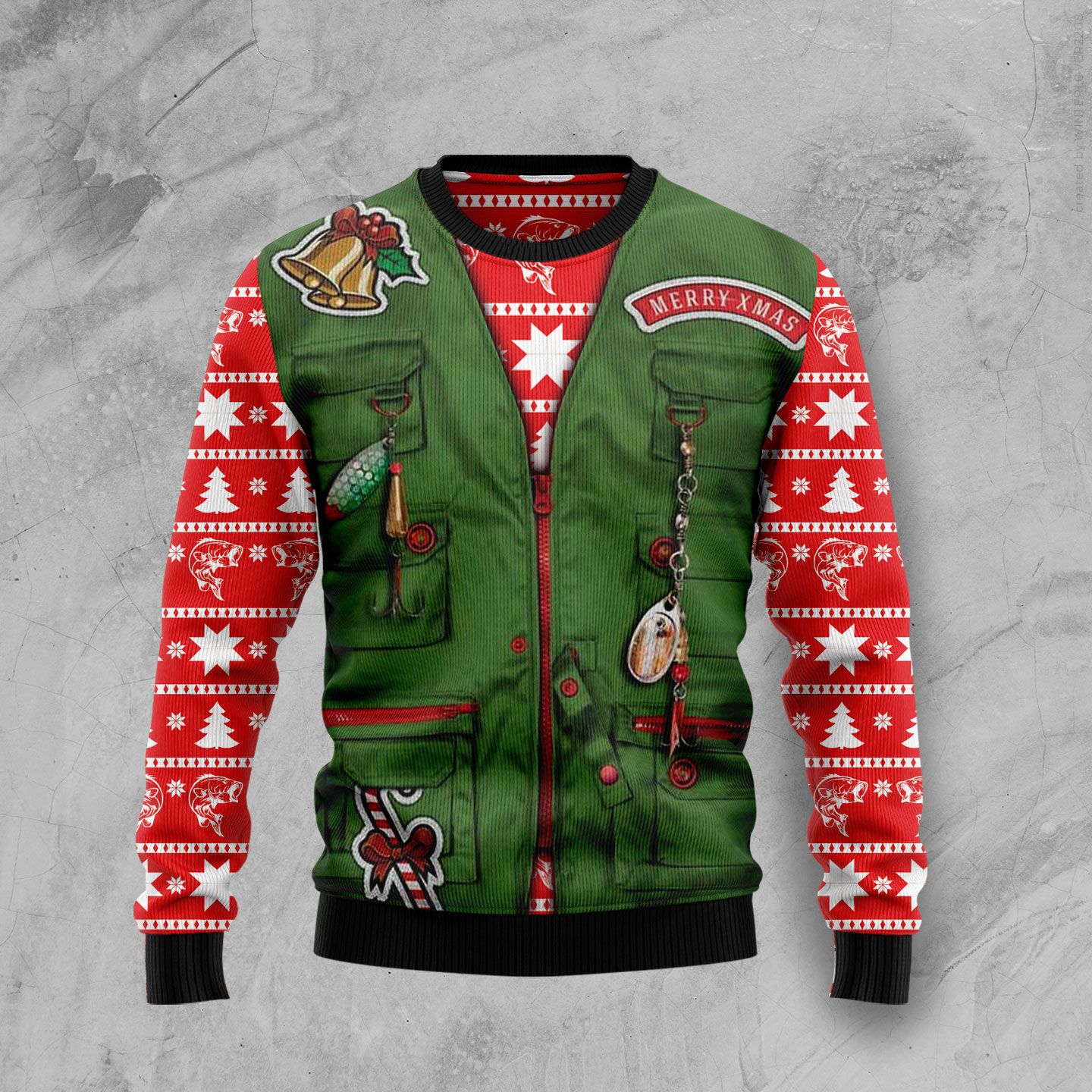 Merry Fishmas HT92507 Ugly Christmas Sweater unisex womens & mens Merry Fishmas HT92507 Ugly Christmas Sweater unisex womens & mens