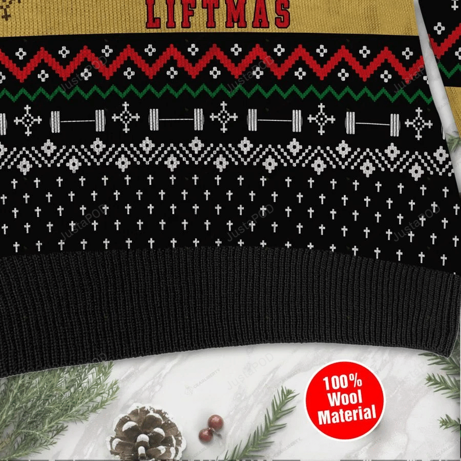 Merry Liftmas Jesus Ugly Christmas Sweater Merry Liftmas Jesus Ugly Christmas Sweater