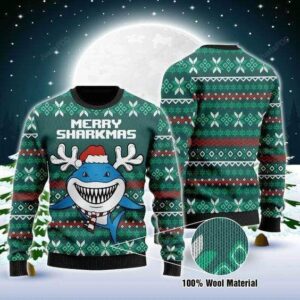 Merry Sharkmas Ugly Christmas Sweater