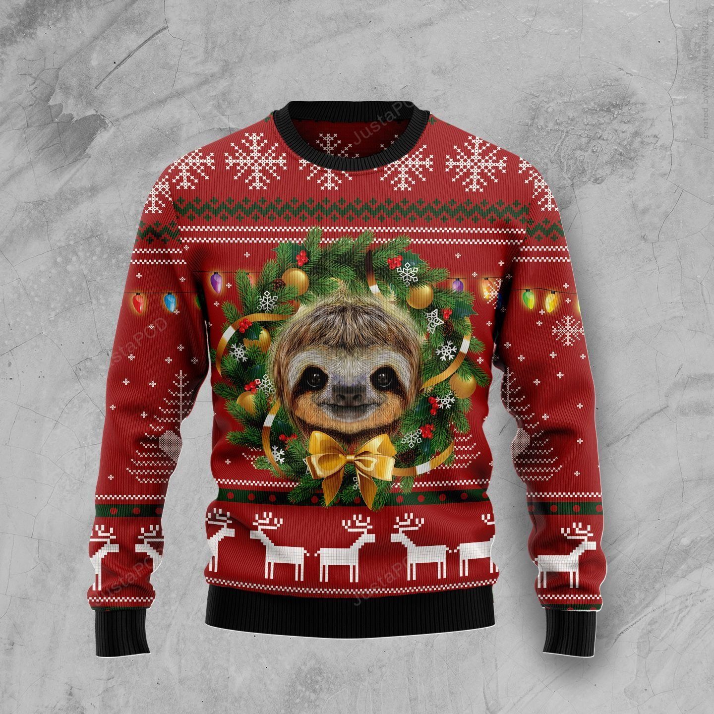 Merry Slothmas Ugly Christmas Sweater Merry Slothmas Ugly Christmas Sweater