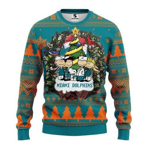 Miami Dolphins Christmas For Fans Ugly Christmas Sweater Miami Dolphins Christmas For Fans Ugly Christmas Sweater