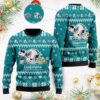 Miami Dolphins Cute The Snoopy Show Football Helmet 3D All Over Print Ugly Christmas Sweater