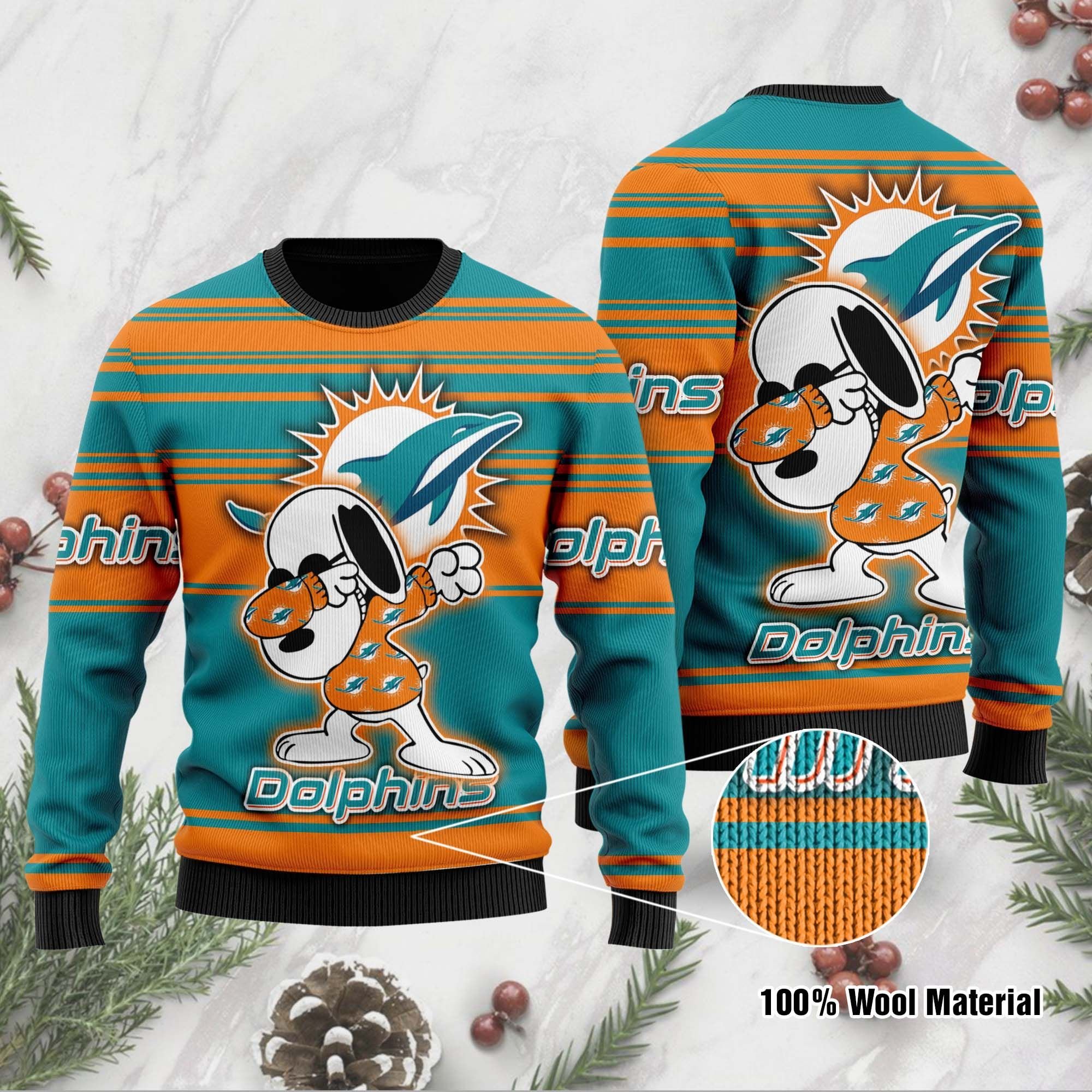 Miami Dolphins D Full Printed Sweater Shirt For Football Fan NFL Jersey Ugly Christmas Sweater Miami Dolphins D Full Printed Sweater Shirt For Football Fan NFL Jersey Ugly Christmas Sweater