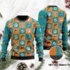 Miami Dolphins Logo Checkered Flannel Ugly Christmas Sweater