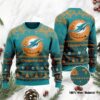 Miami Dolphins Santa Claus In The Moon Ugly Christmas Sweater