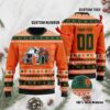 Miami Hurricanes Custom Name & Number Personalized Ugly Christmas Sweater