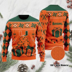 Miami Hurricanes Funny Ugly Christmas Sweater